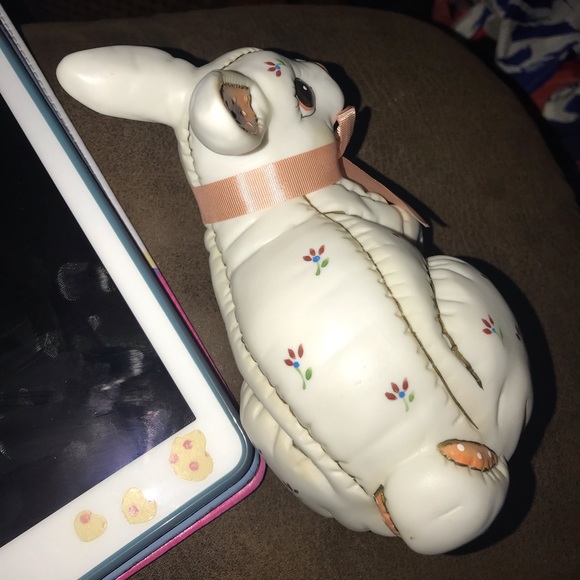 NWT Vintage Lefton Patwork Foral Bunny - Picture 10 of 12